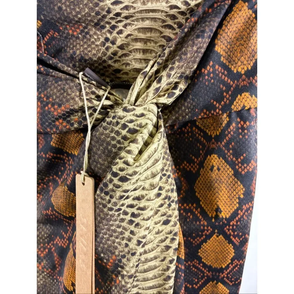 SKIMS NWT Swim Sarong in Desert Snake Print Size XS